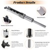 Square Hole Drill Wood, 8 Pieces Woodworking Drill Bit 6/6.4/8/9.5/11/12.7/14/16