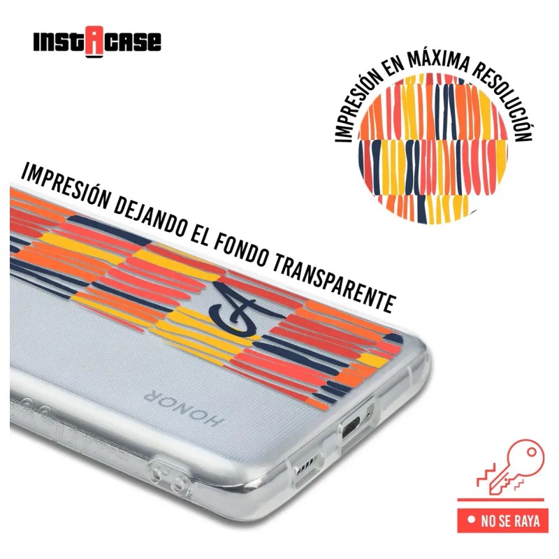 Funda Para Honor Para Mujer Rayas Pintura Con Tu Inicial