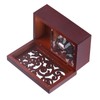1Pc Solid Wood Miniature 18 Note Wind Up Music Box