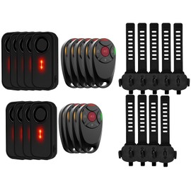 NineLeaf Car Alarm System with Remote –113dB Wireless Anti Theft Device,Security Lights for Cars,7 Sensitivity & 3 Volume,LED,Easy Installation, IP66 Waterproof, Long Battery Life for Cars, Bikes,9PK