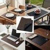 Premium Faux Leather Placemats Set of 6 – Waterproof, Heat-Resistant,