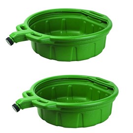 Groz 4-1/4 Gallon Drain Pan | Anti-Freeze | HDPE Construction | Chemical & Solvent Resistant (41961-2) - Pack of 2, Green