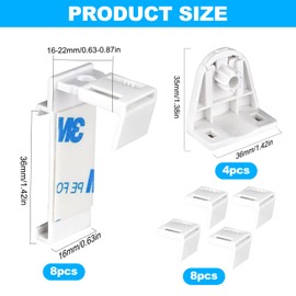 Clamp support for double roller blind, 8 pieces, roller blind holder, window, for your daily needs, part accessory set for attaching double roller blinds without drilling, clamping pliers for PVC,