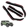 in-Channel Window Visors Rain Guards FIT Jeep Wrangler JL 2018-2025/Gladiator
