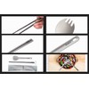 Archi's Titanium Square Chopsticks + Sparking Spoon Set, Plate, Bowl,