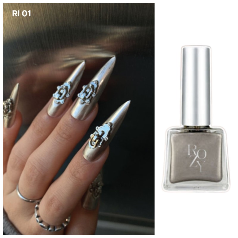 ROZYHIP Siver Collection Metallic Style Gel Nail 10ml, Color:RYJ01