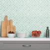 RoomMates TIL4571FLT StickTiles Aqua Scallop Peel and Stick Tile Backsplash