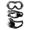 Pacific Coast Airfoil Black Goggles with Anti Fog Clear Polycarbonate