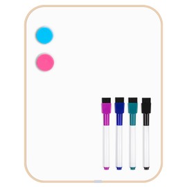 VUSIGN Small Dry Erase White Board, 8.5 x 11 Inches Mini Whiteboard, Magnetic Board for Wall, Fridge, Locker, Kids, Students,Gold