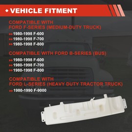 COUNCROSS F6HZ-8A080-B Radiator Overflow Coolant Reservoir Tank with Cap Compatible with Ford Truck F600 F700 F800 1980-1998 and B-Series Bus Surge Expansion Bottle Replace F5HT-8A080-HA F5HZ-8A080-C