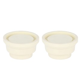 Alvinlite 2 Pcs Swimming Pool Ladder Bumper Rubber Plugs, Universal Pool Ladder Rubber End Caps Safety Bumper, Pool Ladder Replacement Accessories for Underwater Escalators, White