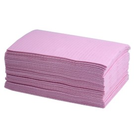 Aokbean 125pcs 13x17.7 inch 3 Ply Disposable Tattoo Tablecloth Waterproof Tattoo Tablecloth Towel Cleaning Pad Table Cover Cloth for Tattoo Accessories (Pink)