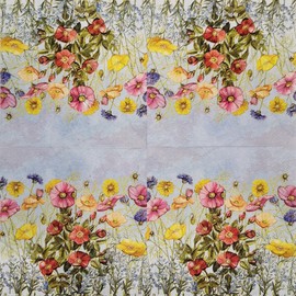 Colored Paper Cocktail Napkins, 20 Count Shabby Chic Napkins for Wedding, Dinner Tea Party Shower, Flowers & Plants