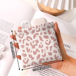 BHAHB 2 PCS Small Squeeze Coin Purse Pouch Soft PU Leather Mini Wallet Change Bag Cute Aesthetic for Women Girls Men-Pink Brwon Leopard Cheetah