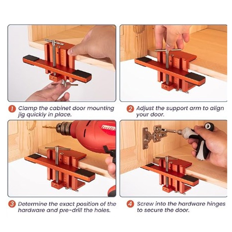 Cabinet Door Mounting Jig Aluminum Alloy Cabinet Hardware Jig Tool