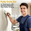 10Pcs Putty Knife Set, 2 Inch Stainless Steel Spackle Knives,