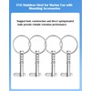 Nerites 1/4" Diameter Bimini Top Quick Release Pins 316 Stainless