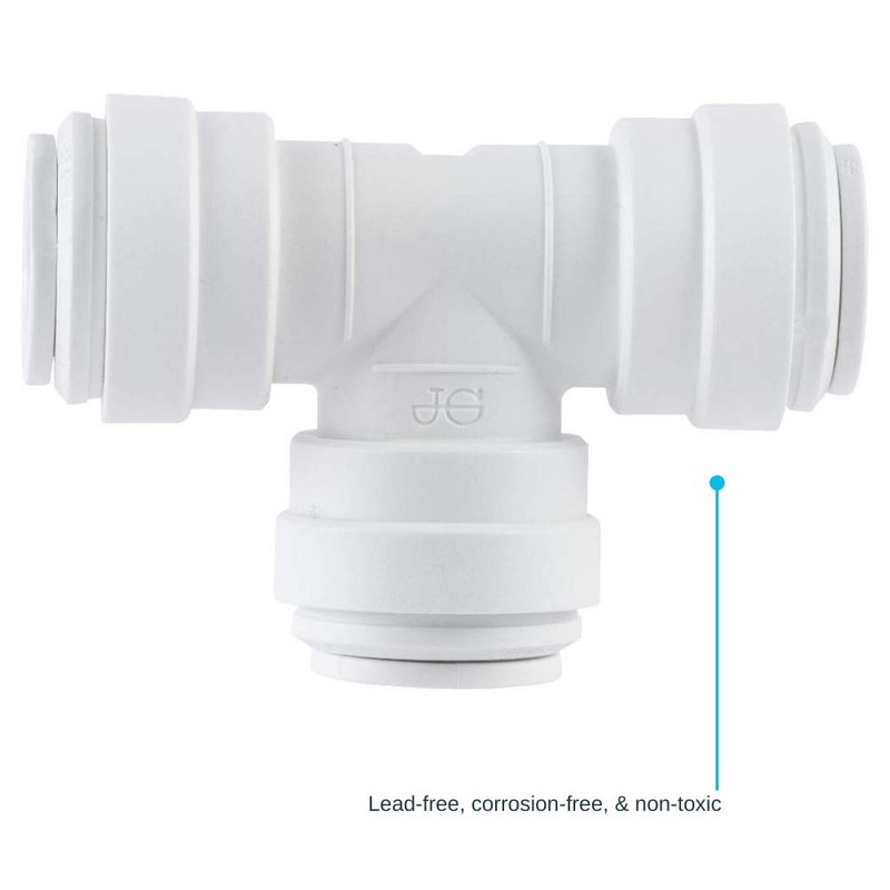 John Guest Speedfit 1/4 Inch Union Tee Connector, Push to