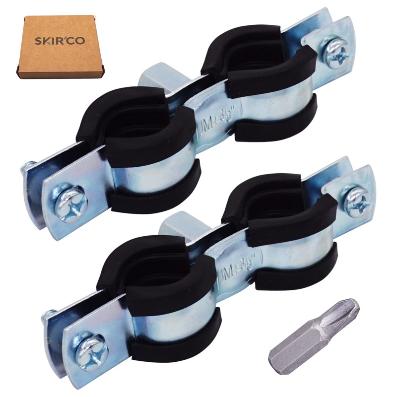 SKIR'CO Double Pipe Carrier with Rubber Lining for 15-19 mm
