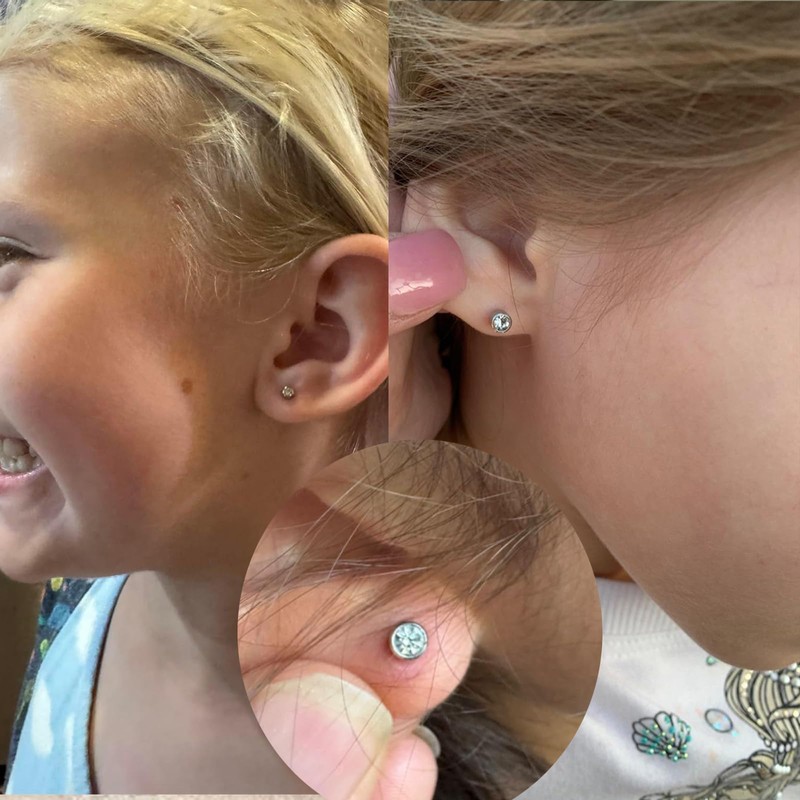 QWALIT 2 pairs Ear Piercing Kit Ear Piercing Gun Kit
