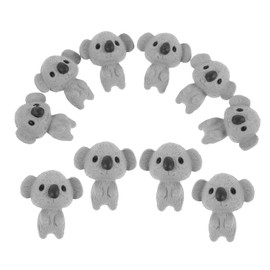 Totority 10pcs Mini Koala Doll Toys Small Realistic Koala Figurines Miniature Koala Bear Koala Sculpture Aquarium Ornaments Photography Props Miniature Ornaments Koala Statue Grey Resin