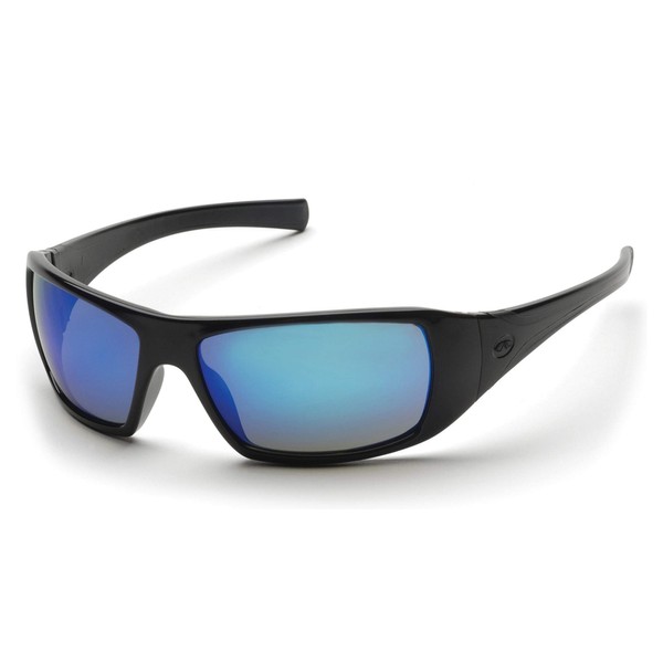 Pyramex Safety-SB5665D Goliath Safety Eyewear, Black Frame, Ice Blue Mirror Lens
