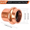 (WDAISY 12 Pack) 1/2 Inch Press End Cap, Copper Pipe