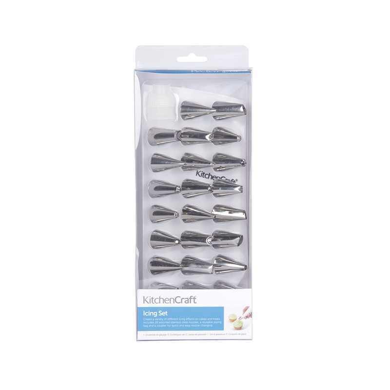 KitchenCraft Sweetly Does It Piping Bag and Nozzles, Gift Boxed,