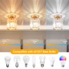 ALLOMN Golden Crystal Ceiling Light, Modern Crystal Ceiling Light, Semi-Flush