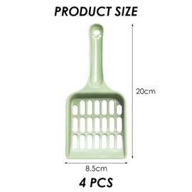 GDFHBD 4 Pieces Of Cat Litter Shovel, Plastic Cat Feces Shovel, Grid Cat Litter Shovel, Pet Cleaning Supplies.