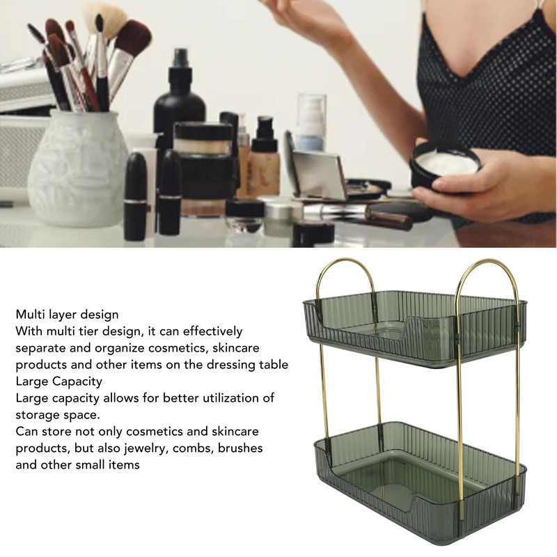 Double Layer Makeup Stand Modern Light Luxury 2 Tier Makeup