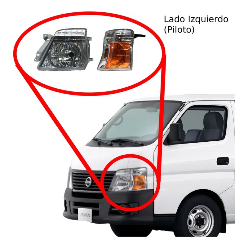 Kit Par Faro + Cuarto Nissan Urvan Piloto Copiloto 2007-2013