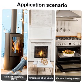 Ipetboom Stove Accessories Wood Stove Insert Gasket Fiberglass Rope Seal Black Heat Insulation Easy to Fit