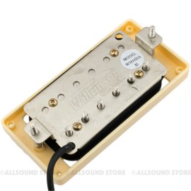 Wilkinson WHHBA HOT AlNiCo V Humbucker Pickup Neck or Bridge BLACK w/ CREAM Ring - Bridge