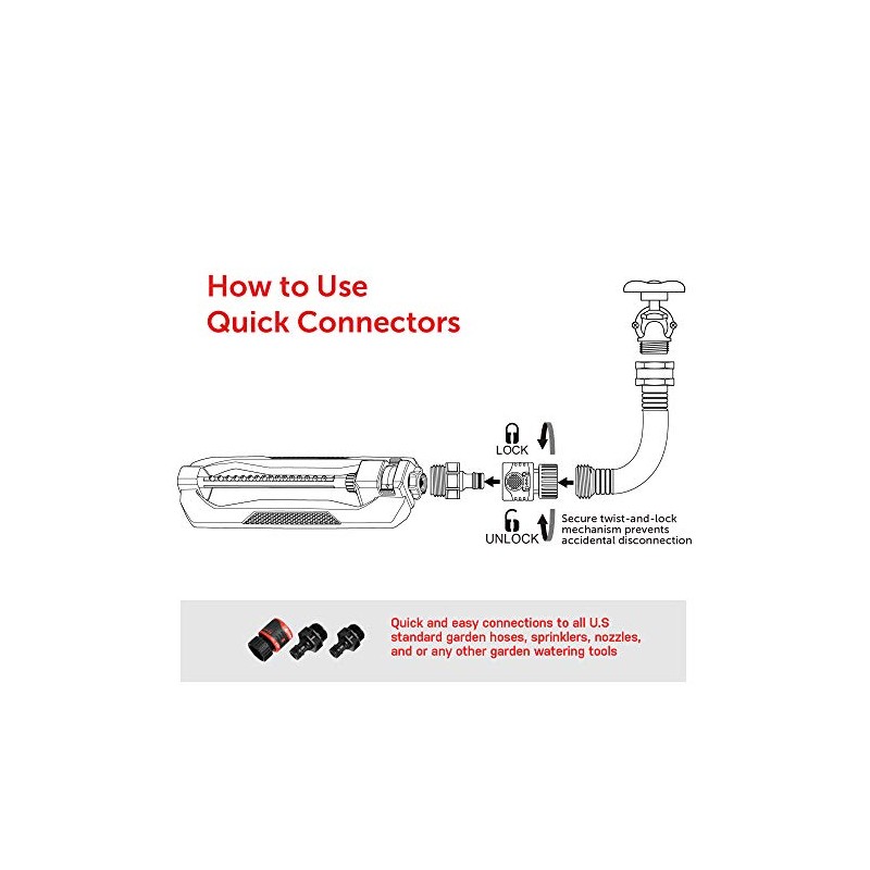 Eden Weighted Essential Oscillating Sprinkler with Precision Nozzles