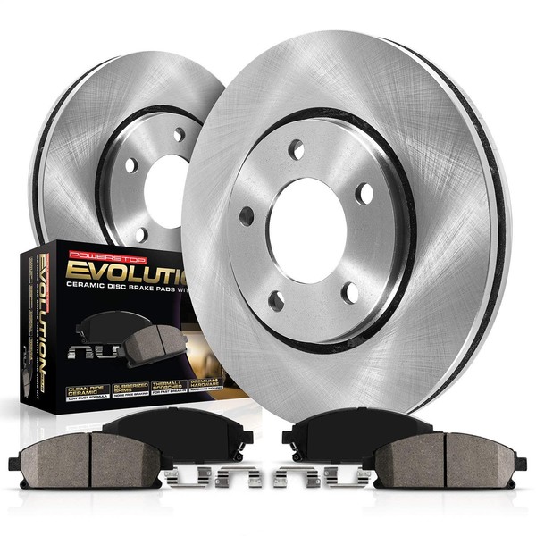 Power Stop KOE3054 Autospecialty Front Replacement Brake Kit-OE Brake Rotors & Ceramic Brake Pads [Application Specific For Models With 296mm Front Rotors]