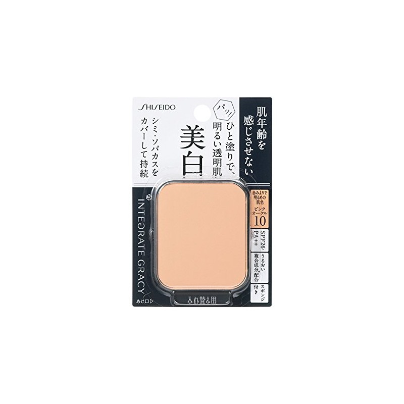 インテグレート グレイシィ ホワイトパクトN ピンクオークル10 (レフィル) 赤みよりで明るめの肌色 (SPF26・PA++) 11g