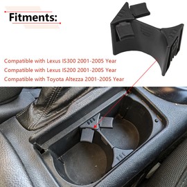 RLB-HILON Cup Holder Insert Divider Compatible with Lexus IS300 IS200 2001 2002 2003 2004 2005 Year, for Toyota Altezza 01 02 03 04 05 Year