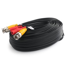 Postta BNC Video Power Cable (50 Feet) Video Security Camera Cable Wire with Two Connectors for CCTV DVR Surveillance System