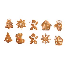 Christmas Gingerbread Party Decorations Gingerbread Theme Banner Christmas Hanging Decoration for Holiday Home Office Fireplace Wall Decor Outdoor Indoor Xmas Party Banner