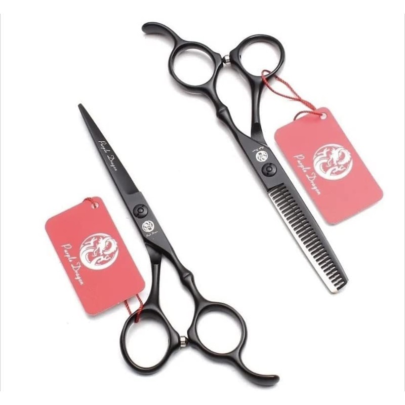 Kit Tijeras Profesionales Estilista Barbero Peluquero Purple Dragon 6 pulgadas