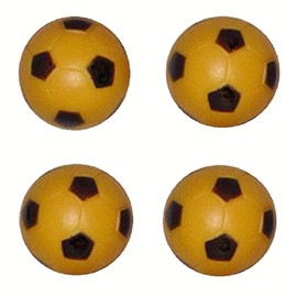 Vebere Set of 4 Black/Yellow Soccer-Look Foosballs 35mm