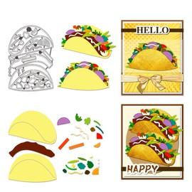 BENECREAT Burrito Die Cuts for Card Making, Taco Metal Embossing Stencils, Die Cuts Cutting Dies, Metal Stencils for DIY Scrapbooking, Album Photo, Greeting Card