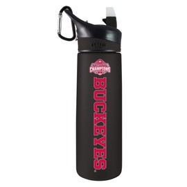 The Fanatic Group Ohio State National Champs 2024-24 oz Frosted Sport Bottle - Black