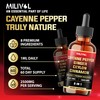 MILIVOL 8in1 Cayenne Pepper Liquid Drops with Ginger, Ceylon Cinnamon,