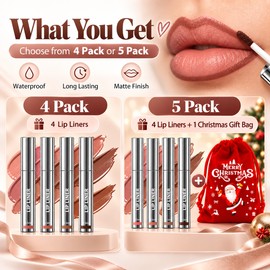 Peel-Off Lip Liner Set for Lip Contouring – Waterproof Long-Lasting Matte Lip Tint for Daily Makeup & Gifting