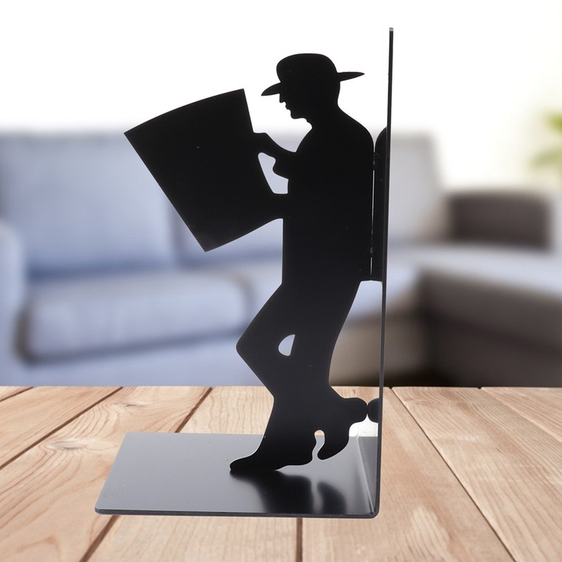 Wrought Iron Figure Book Stand Readers Book Stand Bookshelf Ornaments