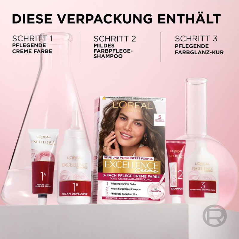 L'Oréal Paris Excellence Cream Pack of 3 x 268 g