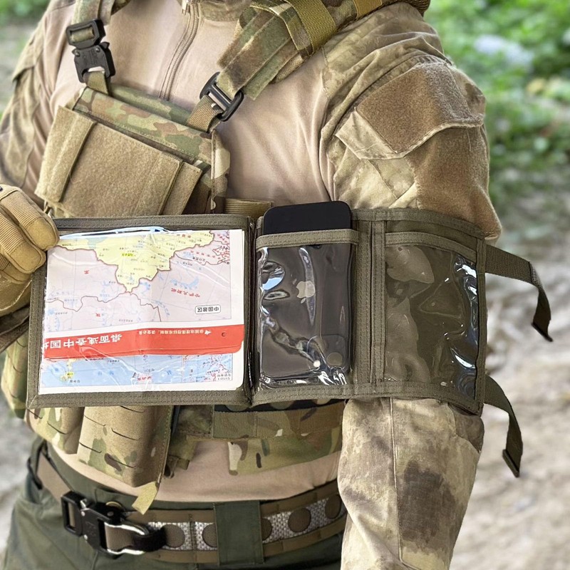 Tactical Arm Sleeve Map Pouch Case Documets Holder Wrist Case