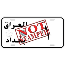 Iraq Number 1 Baghdad Flat Novelty Car License Plate